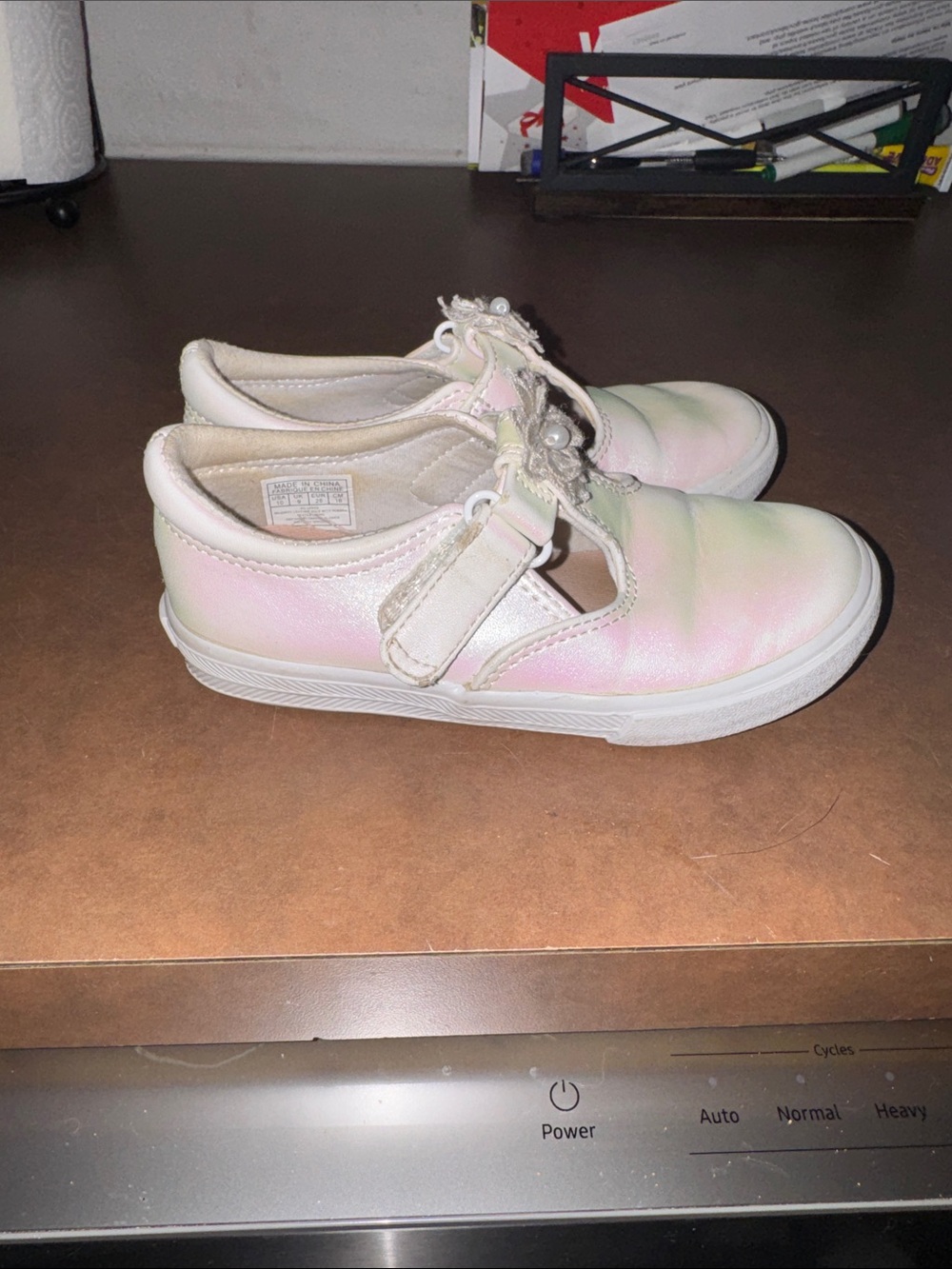 Keds Kids Pastel Pink & Light Green Tie-Dye Slip-On Sneakers with Strap